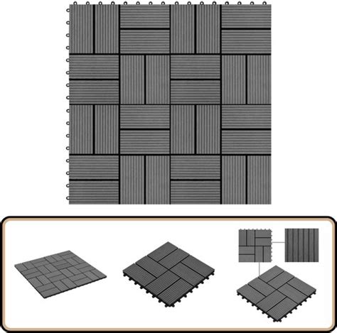 Illustratie die de eenvoudige installatie van de HKC terrastegels met het kliksysteem toont.