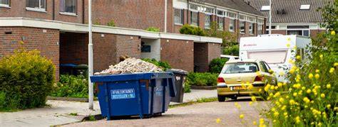Diagram: Vergunningen en plaatsen container op eigen grond vs. gemeentegrond
