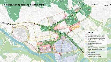 Kaart: Spoorzone Arnhem-Oost en uitvoering