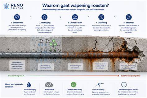 Infographic: Hoe betonrot ontstaat en welke stappen te nemen bij schade