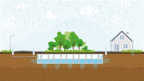 Illustratie van een huis met pijlen die de mogelijke locaties van ondergrondse waterlekkages aangeven.