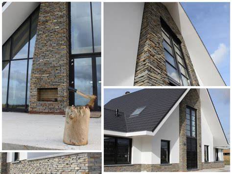 Voorbeeld combinaties: wit met natuursteen en glas