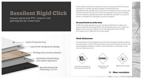 Schema van Silent Rigid Click technologie en geluiddemping