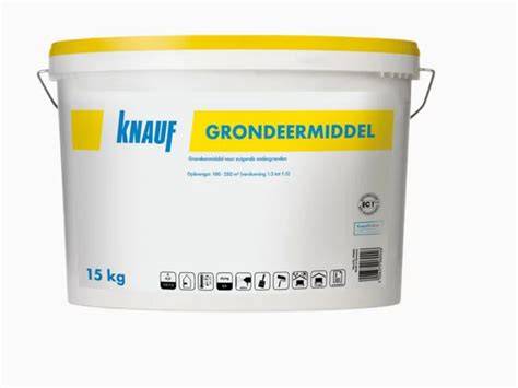 Knauf voorstrijk infographic: identificeert ondergrondtypes, testmethode en volgorde van voorstrijk