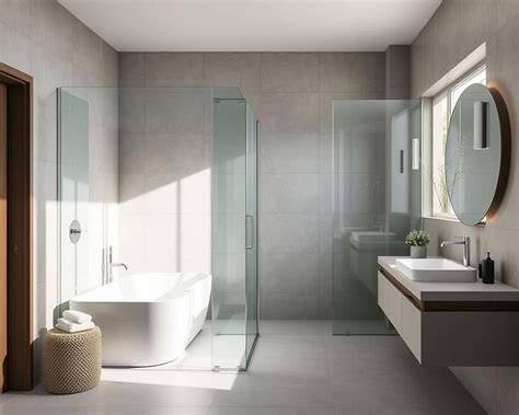 Afbeelding van downlighters die ruimtegevoel geven in een moderne badkamer