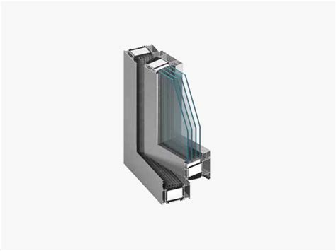 Diagram van het MB-104 Passive raam- en deursysteem met isolatiewaarden