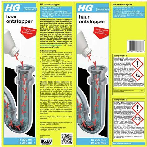 HG haarontstopper en badkamerreiniging infographic