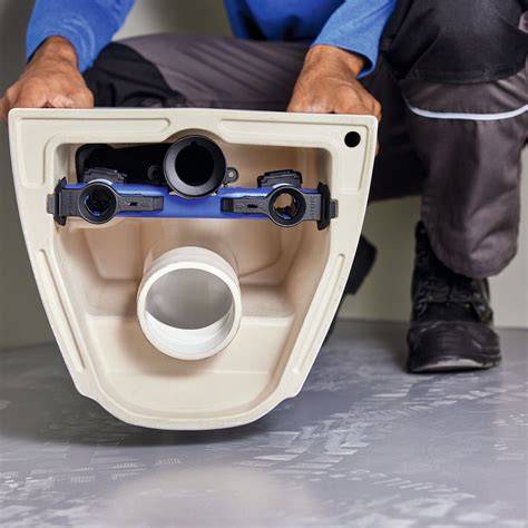 Diagram TurboFlush: binnengeometrie en waterstroom door keramiek