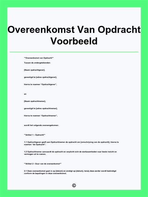 Overeenkomst en lijst van zaken: wat staat waar?