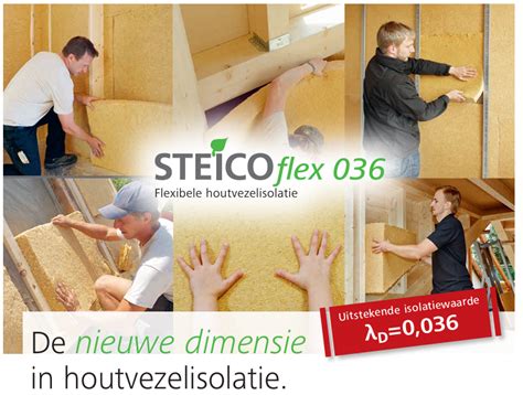 Schema van Steico Flex in wand- en dakopbouw met dampopen laag