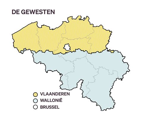 Kaart met gewesten en hun premies