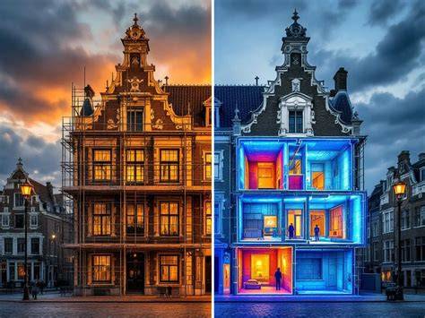 Buitenisolatie vs. binnenisolatie visualisatie