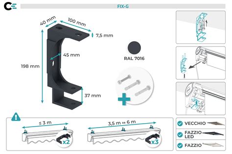 Infographic: Verschillende bevestigingspunten voor plafondmontage, projectiehoogte en airflow