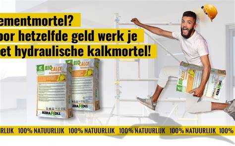Diagram: kalkmortel versus cementmortel eigenschappen