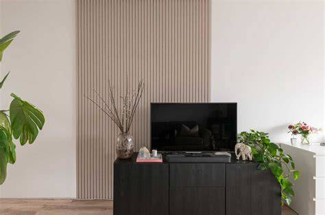 Voorbeelden van blad- en grasbehang in verschillende ruimtes