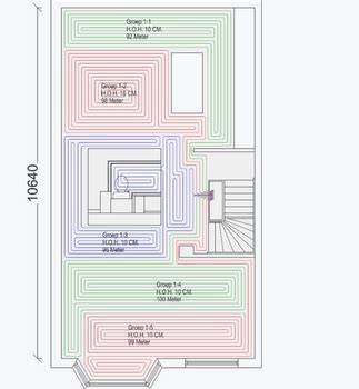 Maakplan: verdelerlocatie en buislayout
