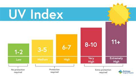 Schema: UV-index, aanbevelingen per waarde