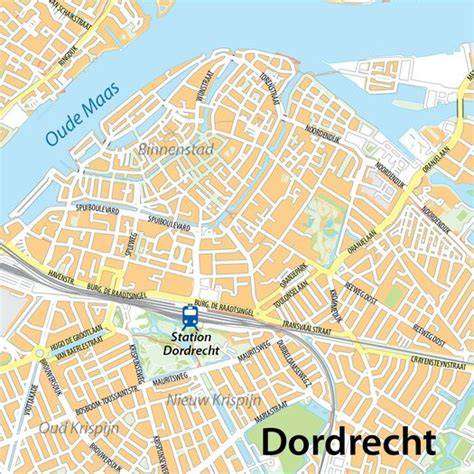 Kaart van Dordrecht met Belmar locaties en concurrenten in de regio