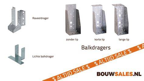 Balkdragers en raveeldragers in verschillende afmetingen en uitvoeringen