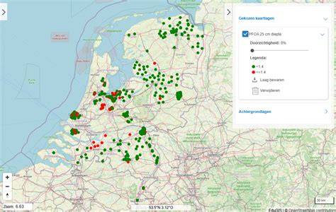 kaart: verspreiding asbestdaken per regio