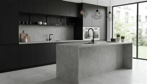 Infographic betonlook keuken indeling en materialen