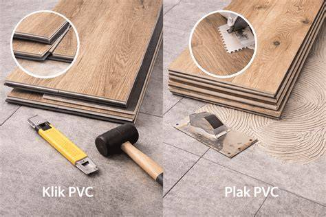Diagram: stijlen PVC - klik PVC vs plak PVC