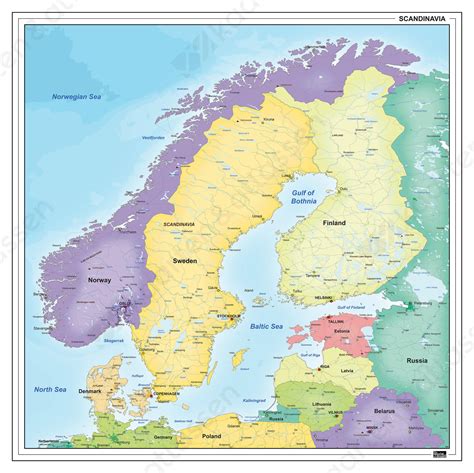 Kaart: Scandinavische behangmerken en herkomst