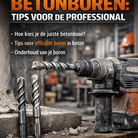 Infographic: Gereedschap voor betonboren