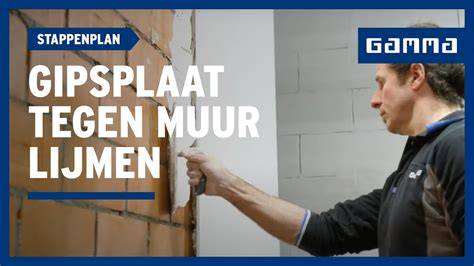 Infographic: Stap-voor-stap herstelproces van gipsplaat achterbakstenen muur