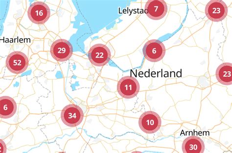Map: Showroomlocaties voor keukentegels in Nederland
