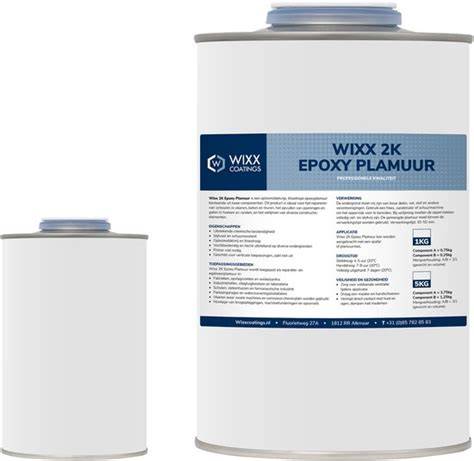 Infographic: 1:1 mengverhouding en 2K epoxyplamuur