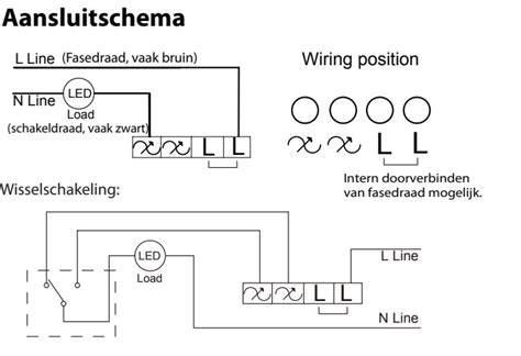 Diagram: draden en sensoren in een badkamerventilator