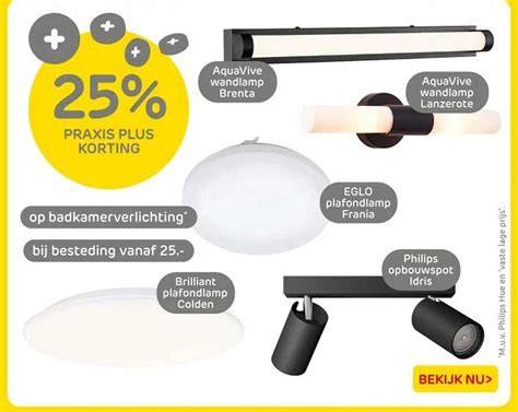 Banner: Praxis badkamerverlichting aanbiedingen