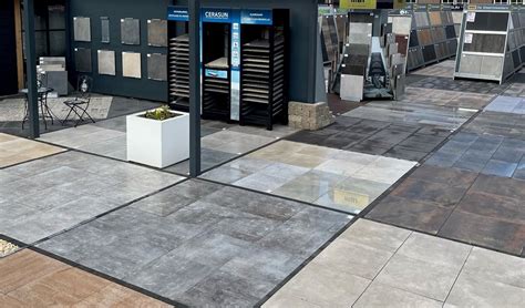 GeoCeramica-gebaseerde terrastegels in tuin