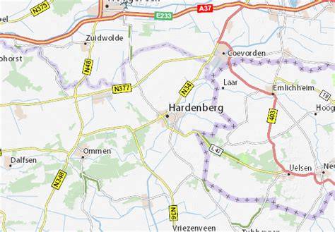 Map van Hardenberg: mogelijke warmtenet-gebieden