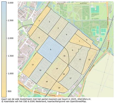 Informatieve kaart van Oosterheem en Ireneschool locatieverkenning voor tijdelijke Aldi