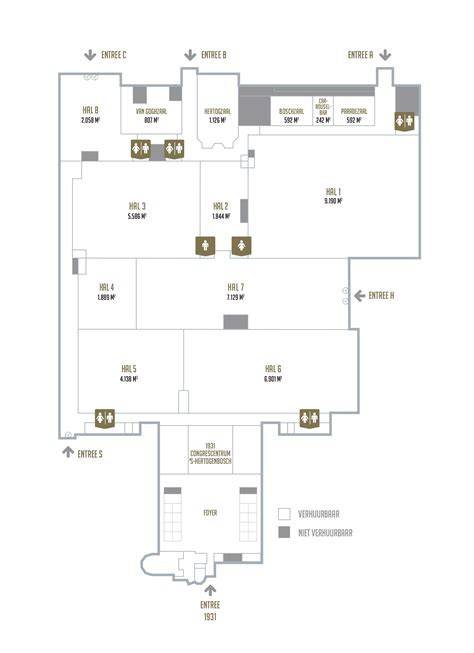 Plattegrond van de Brabanthallen en locaties voor_PREFAB_2025