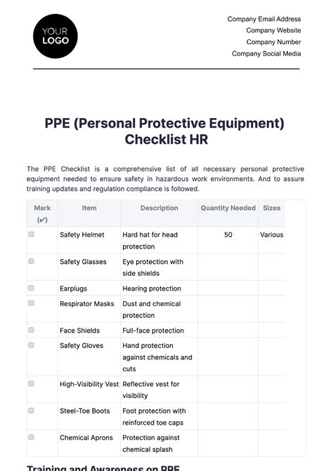 Checklist: PPE en afdekking
