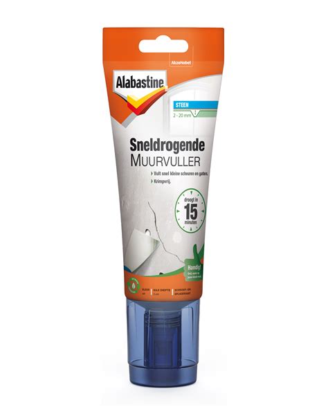Afbeelding: Voor en na reparatie met Alabastine Muurglad
