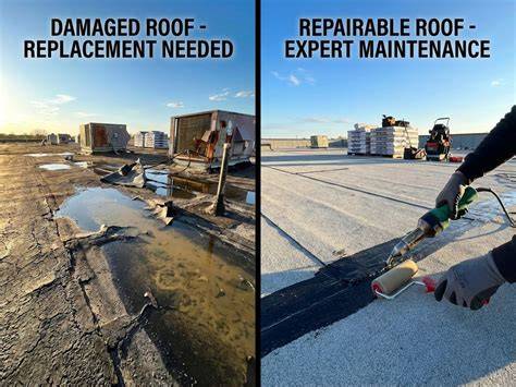 Diagram: verschil tussen dakreparatie en dakrenovatie