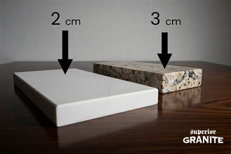 Comparatieve afbeelding: 2 cm vs 3 cm tegelopbouw
