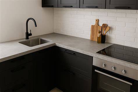 Betonlook-werkblad (mortex-optie)