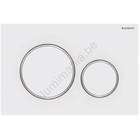 Geberit Sigma20 frontbediening in verschillende uitvoeringen (wit, chroom, mat zwart)