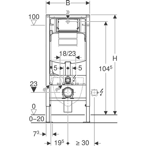 Installatieoverzicht Geberit Sigma20 combinatie met Sigma reservoir
