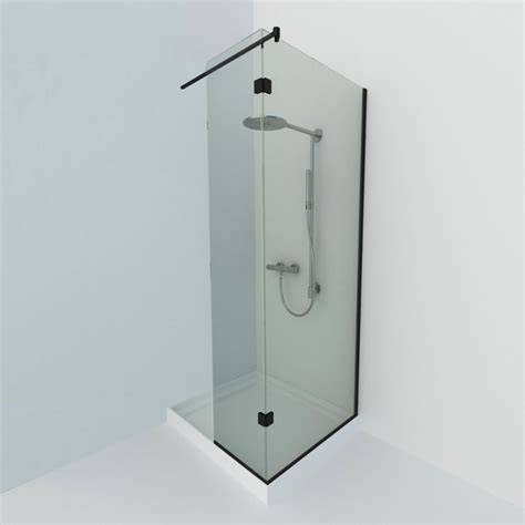 Douchewand met glazen platen