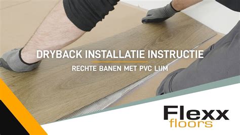Diagram van installatie stappen voor Dryback PVC