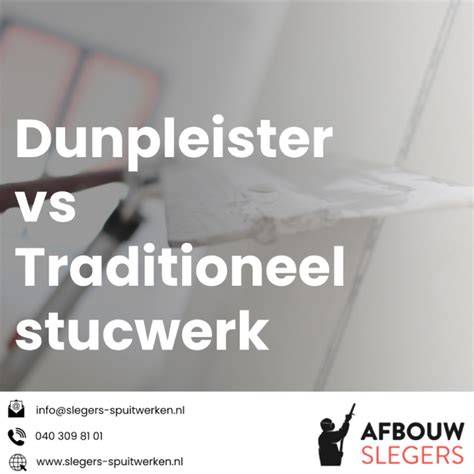 Infographic: dunpleister vs traditioneel stucwerk