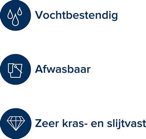 Infographic: matte witte wandtegels met eigenschappen zoals vochtbestendig, krasvast, onderhoudsvriendelijk