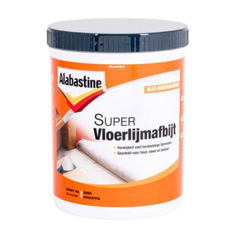 Infographic: Stappenplan toepassing Alabastine Super Vloerlijmafbijt