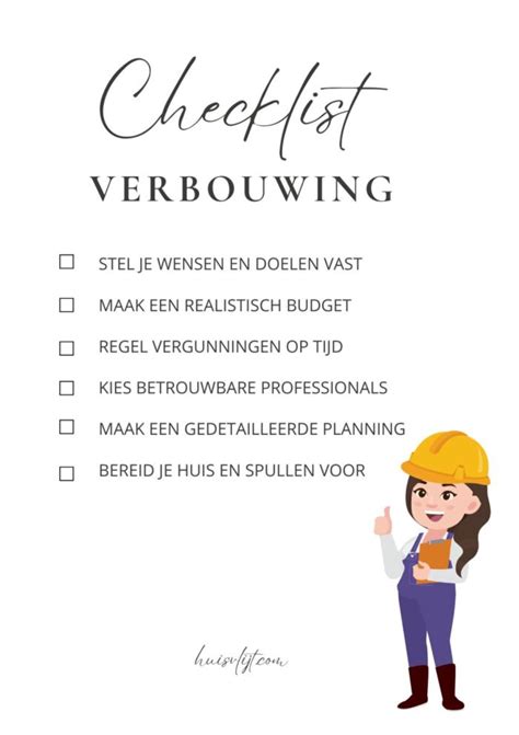 Infographic: Checklist voor offertes van aannemers bij grote verbouwing